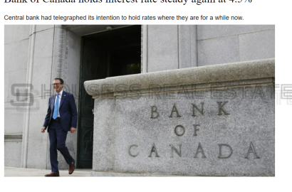 Bank of Canada holds interest rate steady again at 4.5%
